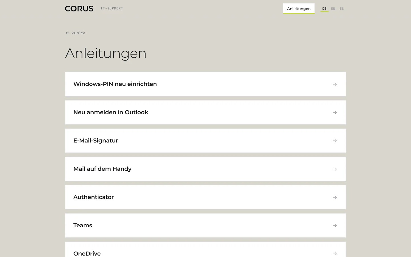 The same support site, live in three languages
